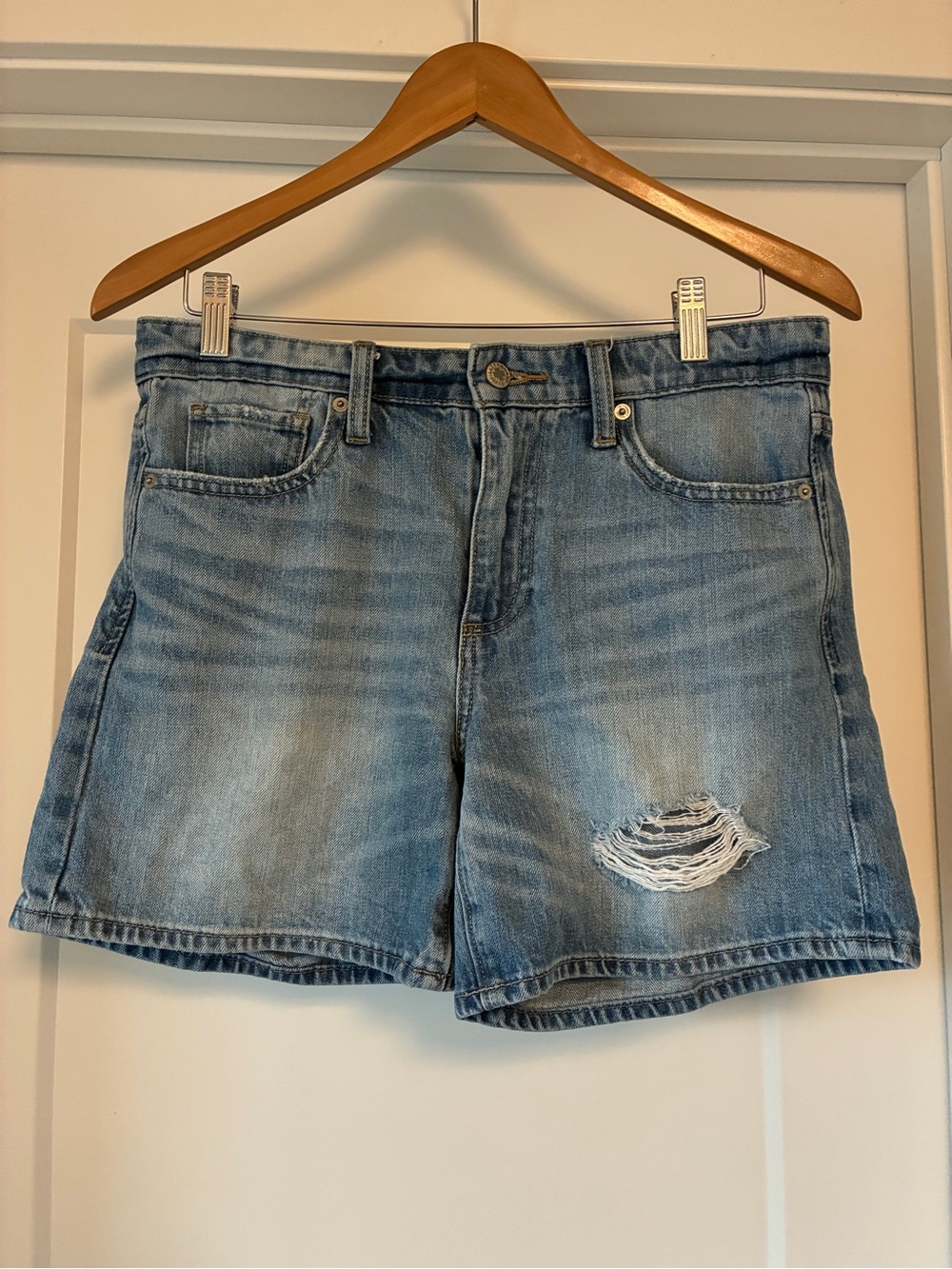 Lucky Brand Light Blue Distressed Denim Shorts
